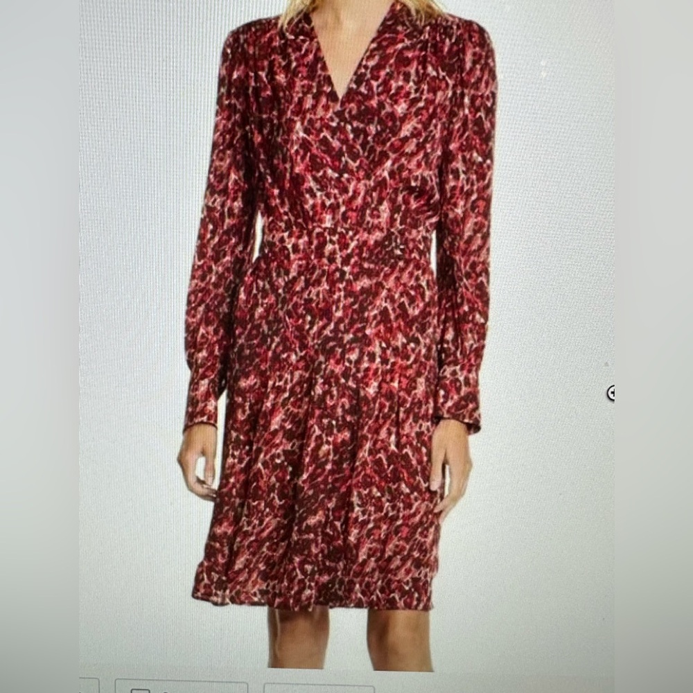 Equipment Femme Jenesse wrap dress animal cheetah
